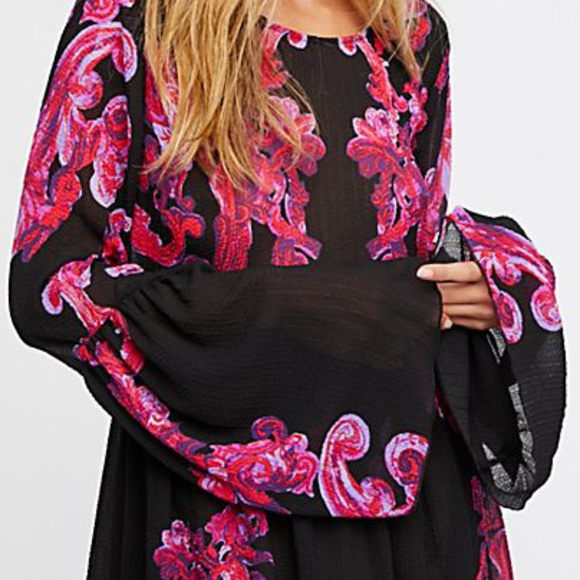 🆕Intimately FP Symphony Printed Bell Sleeve Slip - Picture 3 of 8